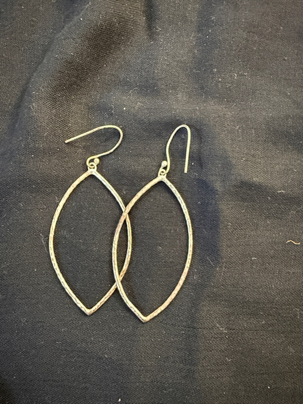 Gold Marquise Open Hoop Earrings - Women's Fashion Jewelry